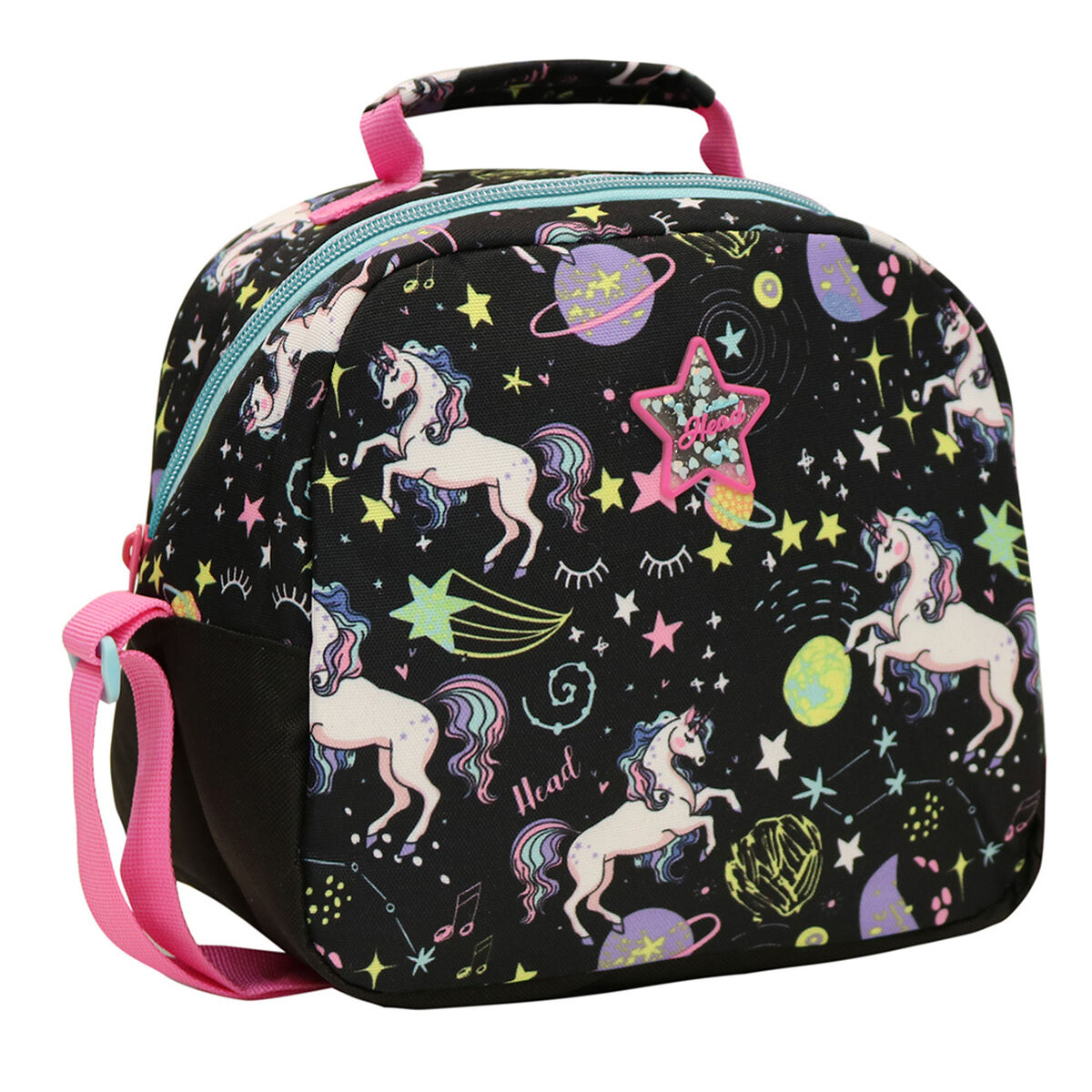 Pack Mochila con Ruedas + Lonchera + Estuche + Botella Bakan Head