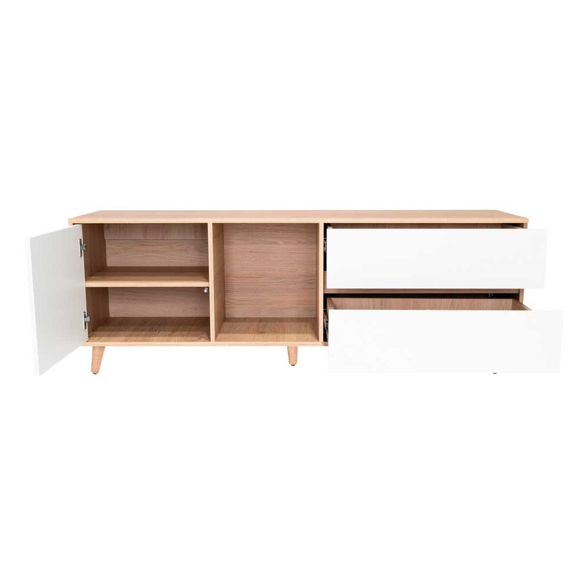Rack Tuhome Acacia Hasta 60" Rovere-Blanco