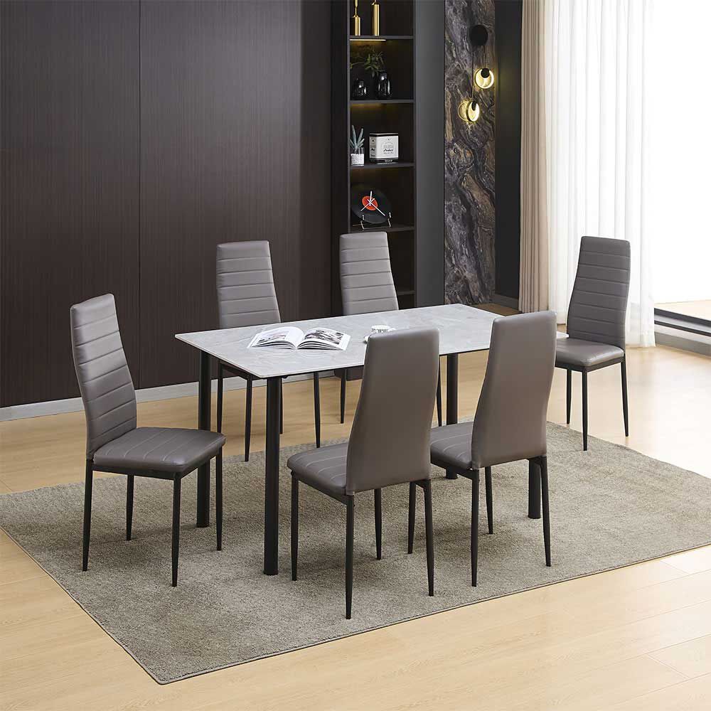 Juego de Comedor Zibel Titan 6 Sillas Gris
