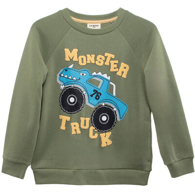 Imagen 1 del producto Polerón de Algodón Niño Chess Oliva