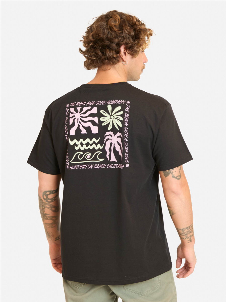 Polera Con Estampado Manga Corta Hombre Maui And Sons