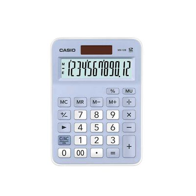 Calculadora de Escritorio Casio MX-12B-LB  Color Azul