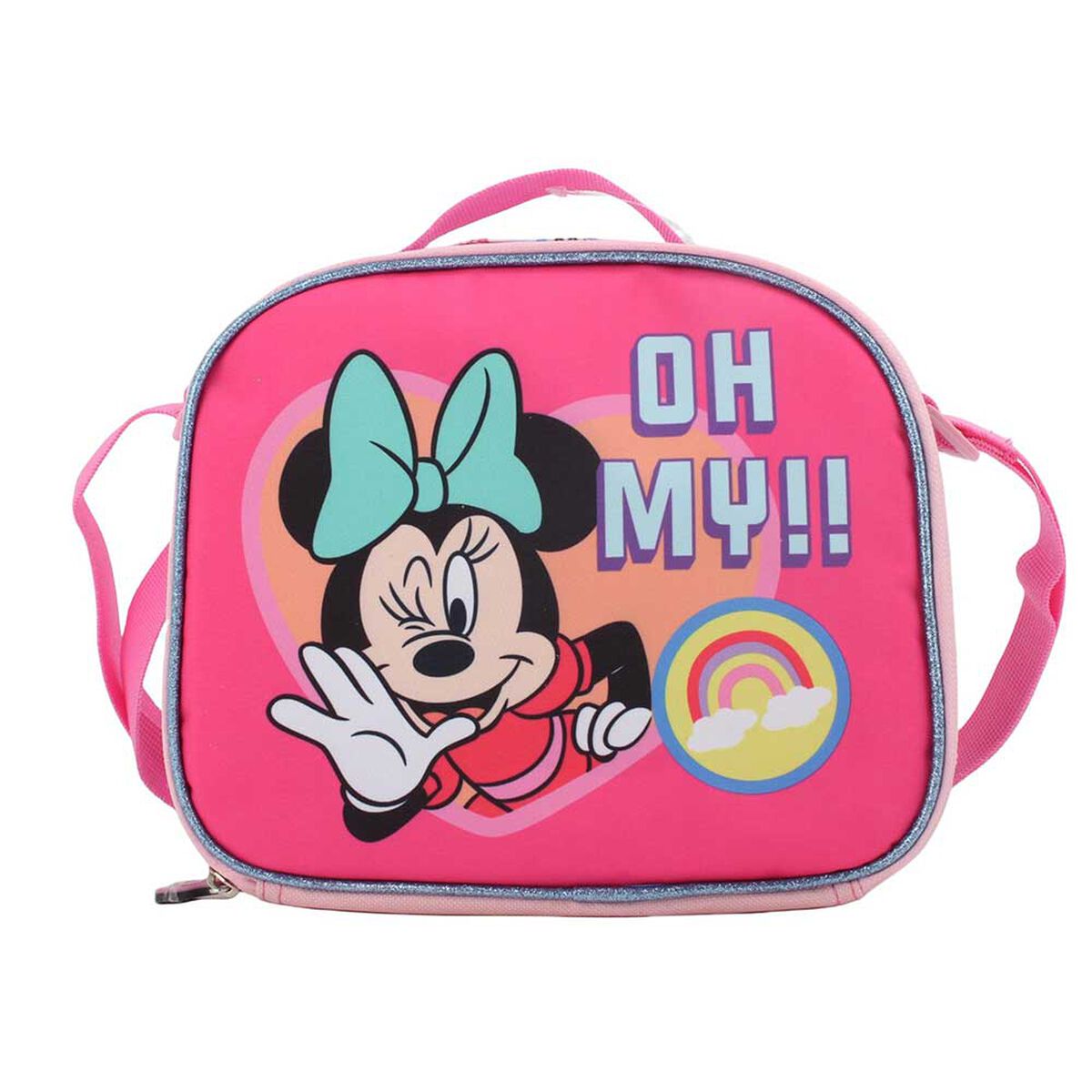 Pack Mochila con Ruedas, Estuche y Lonchera Minnie