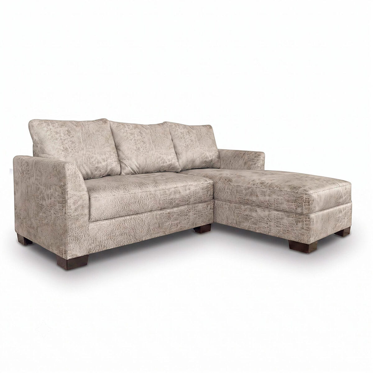 Seccional Derecho Muebles MPR Denver 4 Cuerpos Beige