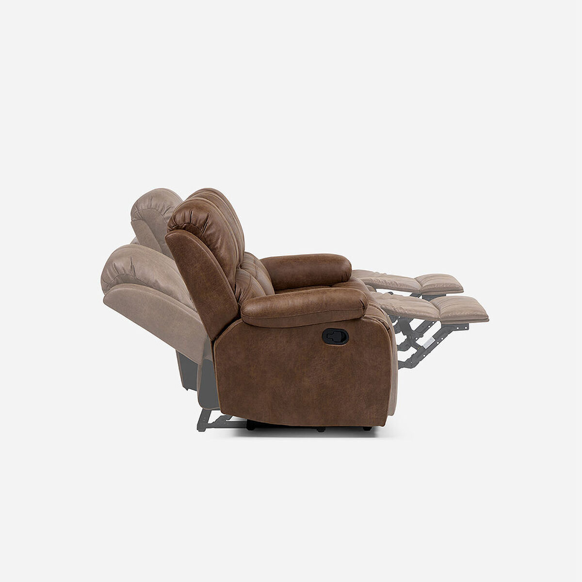 Sofá Reclinable Rosen Umbria 3 Cuerpos Tabaco