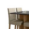 Juego de Comedor Home Mobili Halo 4 Sillas Grafito
