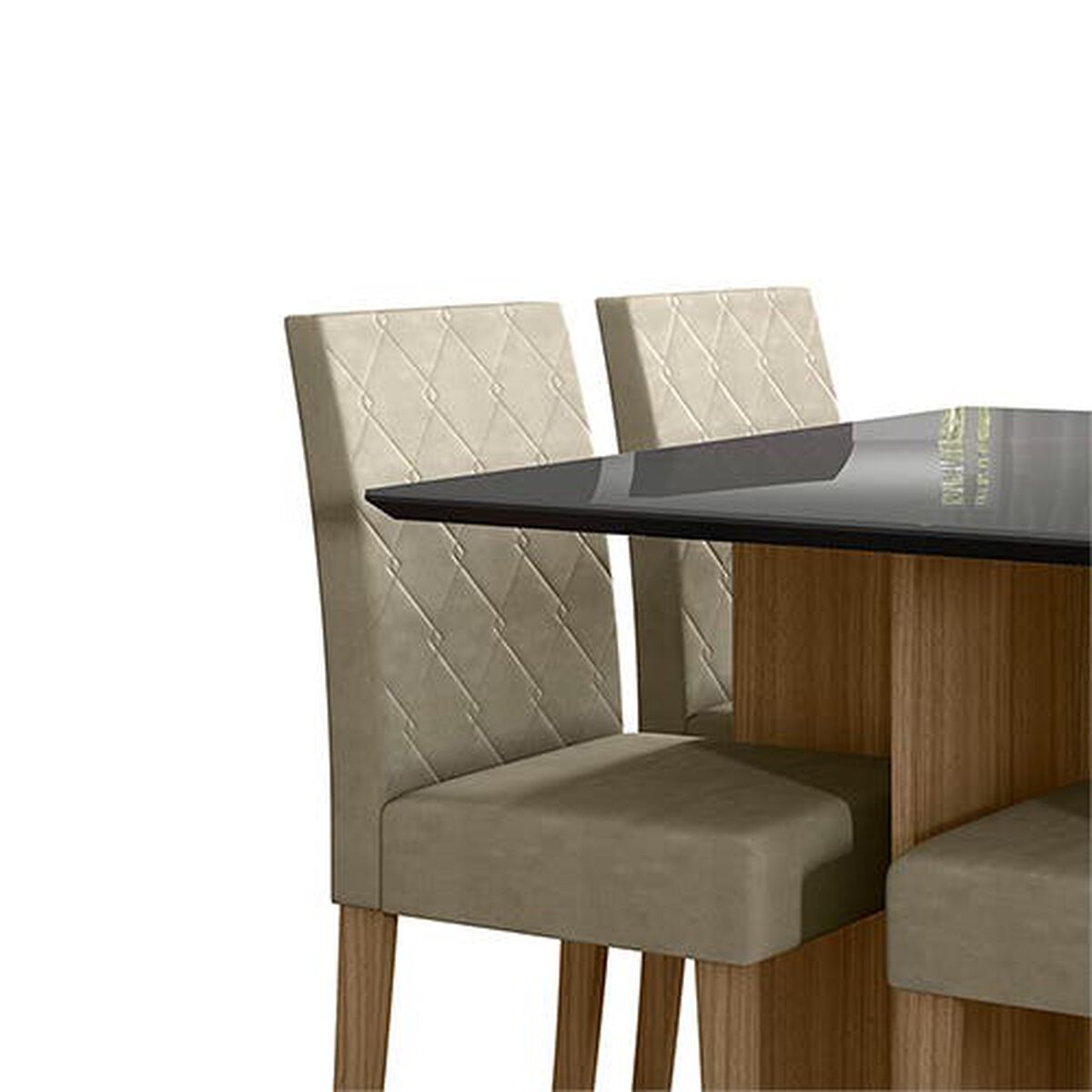 Juego de Comedor Home Mobili Halo 4 Sillas Grafito
