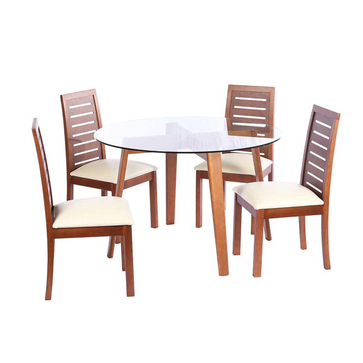 Juego de Comedor Latam Home Valencia 4 Sillas Beige
