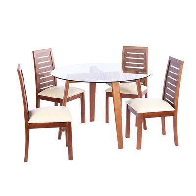 Juego de Comedor Latam Home Valencia 4 Sillas Beige