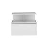 Velador Rectangular TuHome Dreams 1 Cajón Blanco