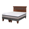 Cama Europea CIC Base Dividida 2 Plazas Balance + Respaldo New Dublin Caramelo