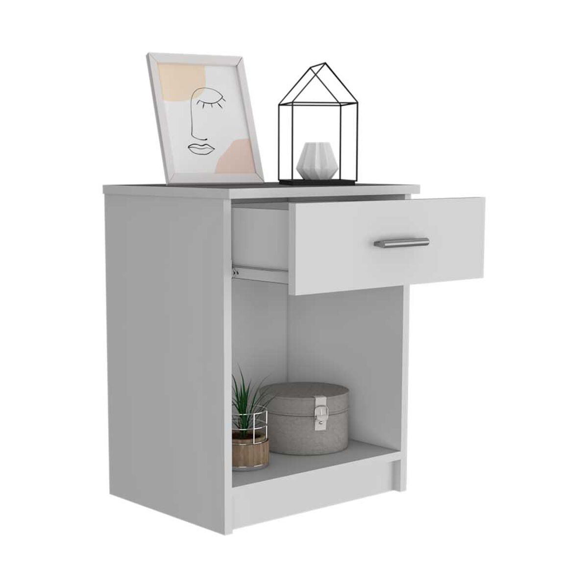 Velador TuHome Eco 1 Cajones Blanco