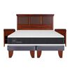 Cama Europea CIC Base Dividida King Ortopedic + Respaldo + 2 Veladores Torino