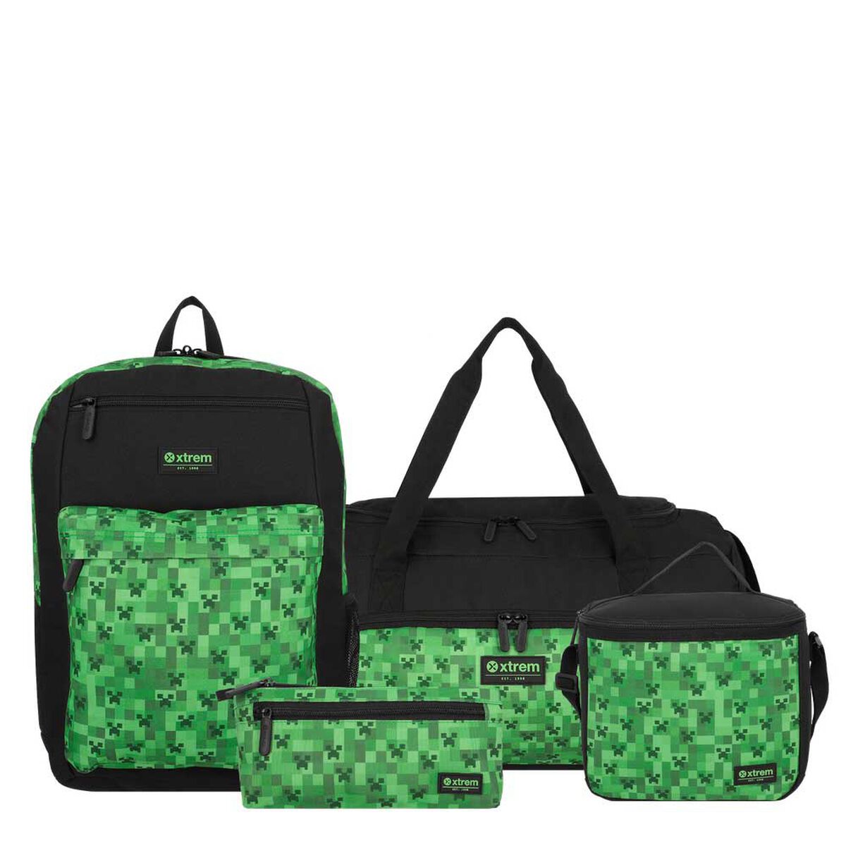 Megapack 6XT Mochila Ni&ntilde;o Xtrem Pixels Verde