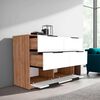 C&oacute;moda TuHome Kaia 4 Cajones Miel y Blanco