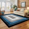 Alfombra Idetex Carved Azul 133 x 180 cm