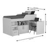 Base Cama Funcional Decocasa 1,5 Plazas Multi Retráctil