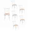 Set 6 Sillas Spazzio Retro Blanca