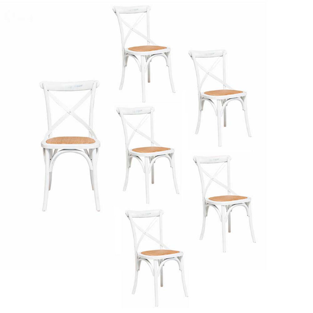 Set 6 Sillas Spazzio Retro Blanca