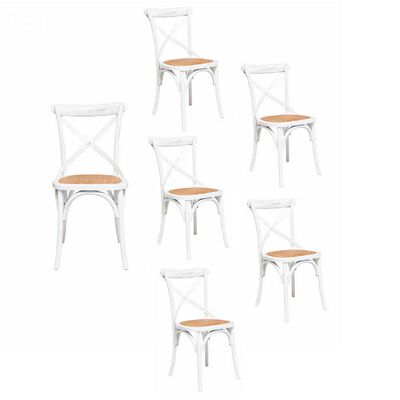 Set 6 Sillas Spazzio Retro Blanca