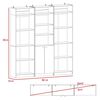 2 Estantes 4 Repisas + Estante 2 Puertas + 3 Complementos TuHome Home Wengue
