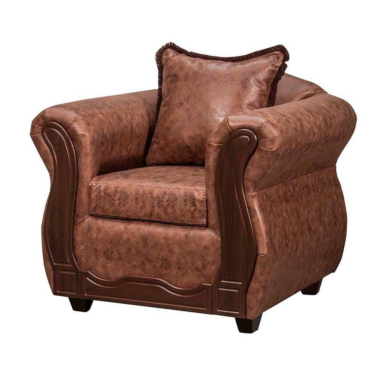 Juego de Living Black Factory Sofia 7 Cuerpos Caf&eacute;