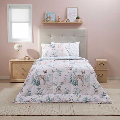 Plum&oacute;n Rosen 1,5 Plazas Kids Bosque Blanco/Verde/Caf&eacute;