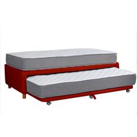Cama Nido Latam Home 1,5 Plazas Zen Best PU Rojo