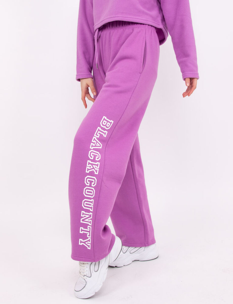 Pantalón de Buzo Recto Mujer Black County