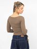 Polera Crop Manga Larga Mujer Icono