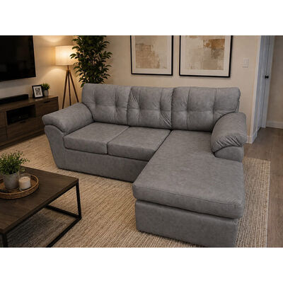 Seccional Reversible Dise&ntilde;o A&M Home Siena 5 Cuerpos Gris