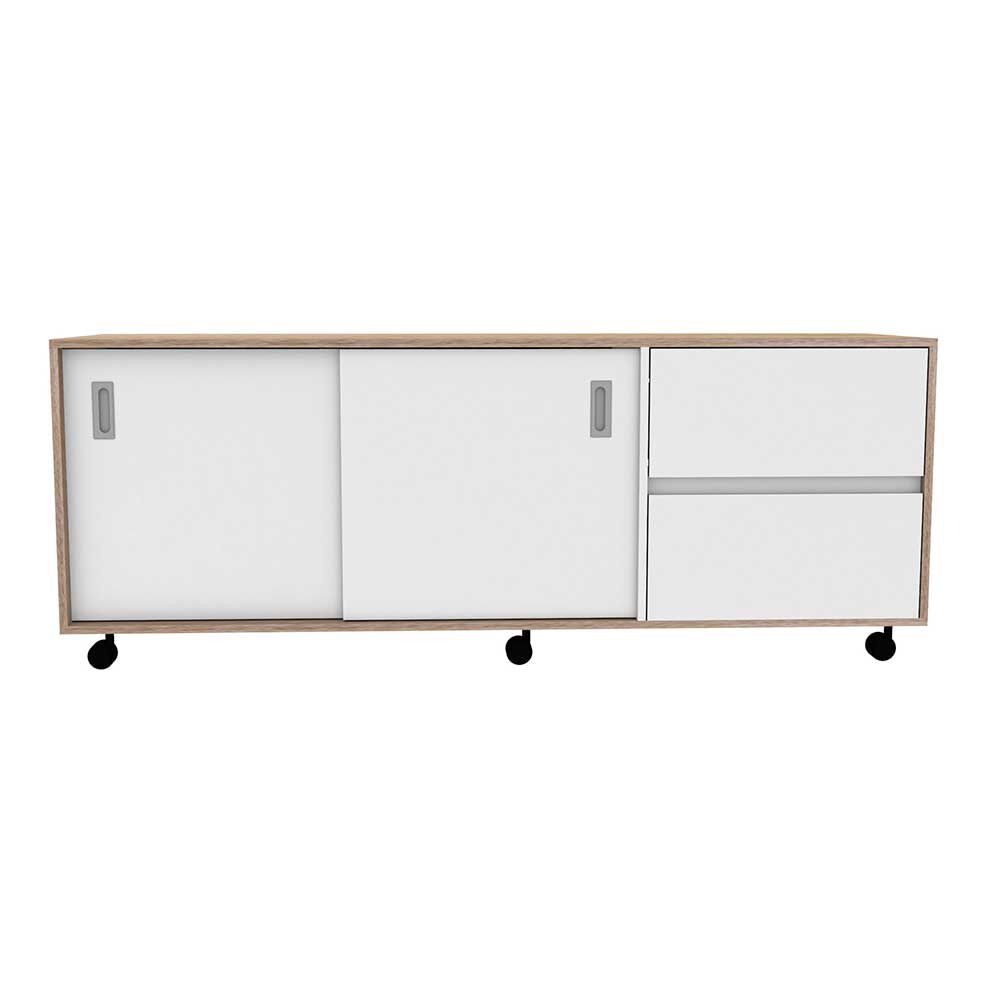 Rack TV CIC Nash Olmo Blanco Hasta 70"