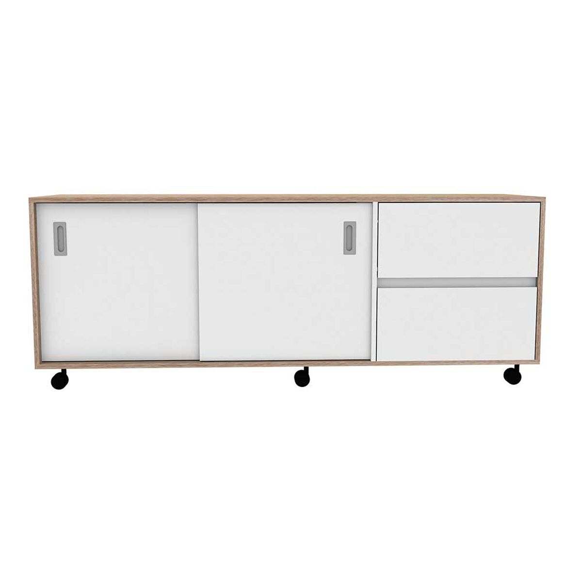 Rack TV CIC Nash Olmo Blanco Hasta 70"