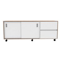 Rack TV CIC Nash Olmo Blanco Hasta 70""