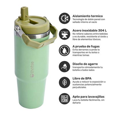 Imagen 2 del producto Botella Térmica Insulada Travel Mug 900ml Green Lhotse