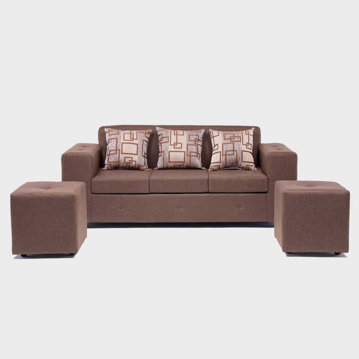 Sofá Mexx Muebles Ginebra 5 Cuerpos Chocolate
