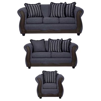 Imagen 1 del producto Juego de Living Black Factory Sofia 6 Cuerpos Marengo