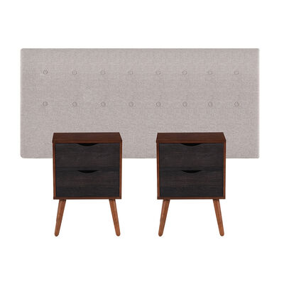 Imagen 1 del producto Respaldo King + 2 Veladores CIC Tigris