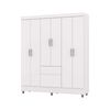 Combo Closet Vekkahome Americano 6 y 4 Puertas Blanca