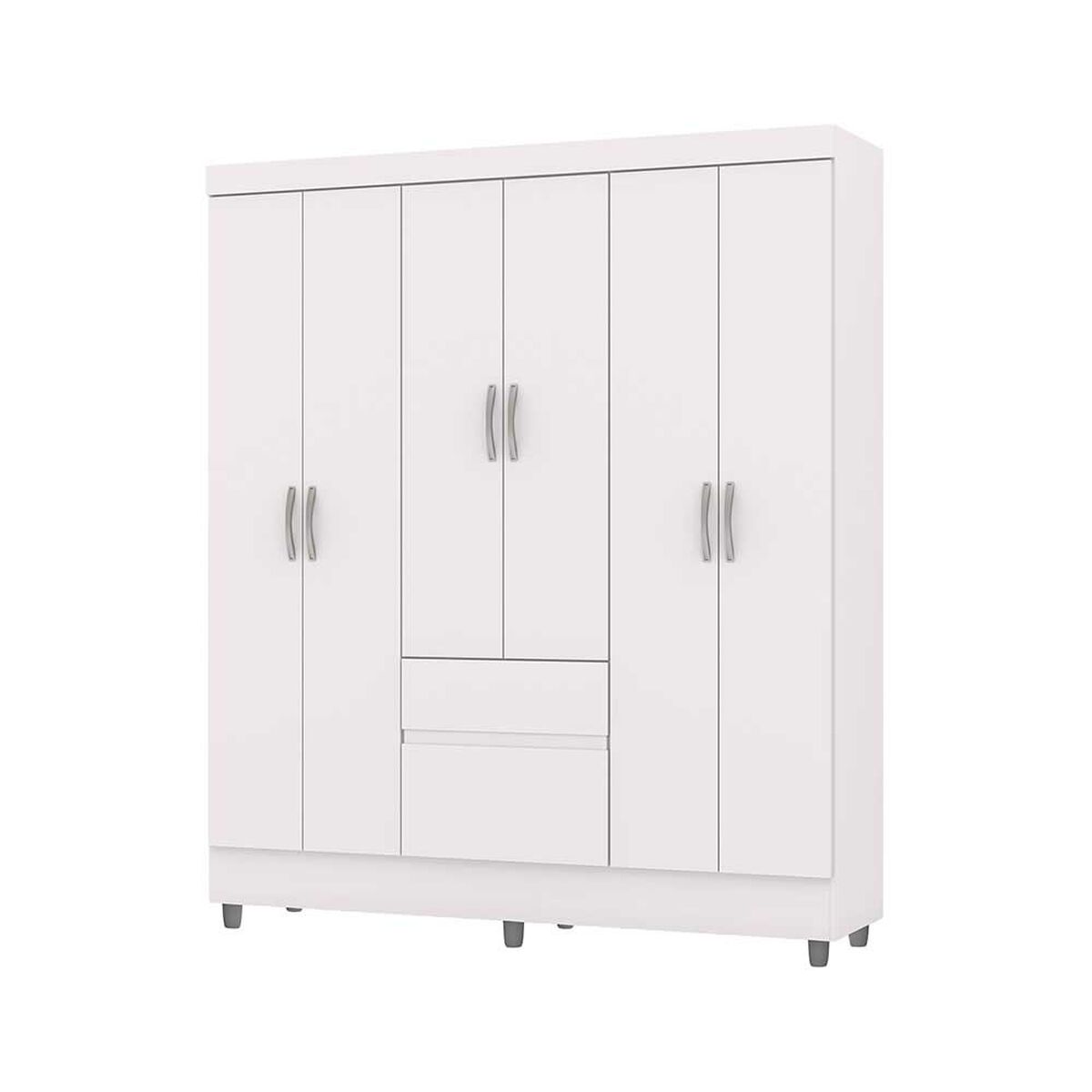 Combo Closet Vekkahome Americano 6 y 4 Puertas Blanca