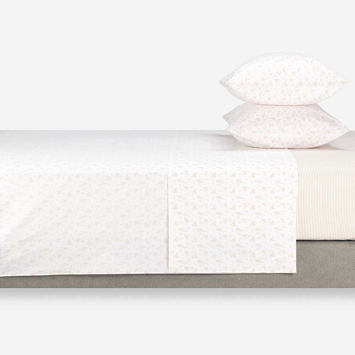 Juego de Sábanas Rosen 180 Hilos Súper King Miniprint Lavanda Beige