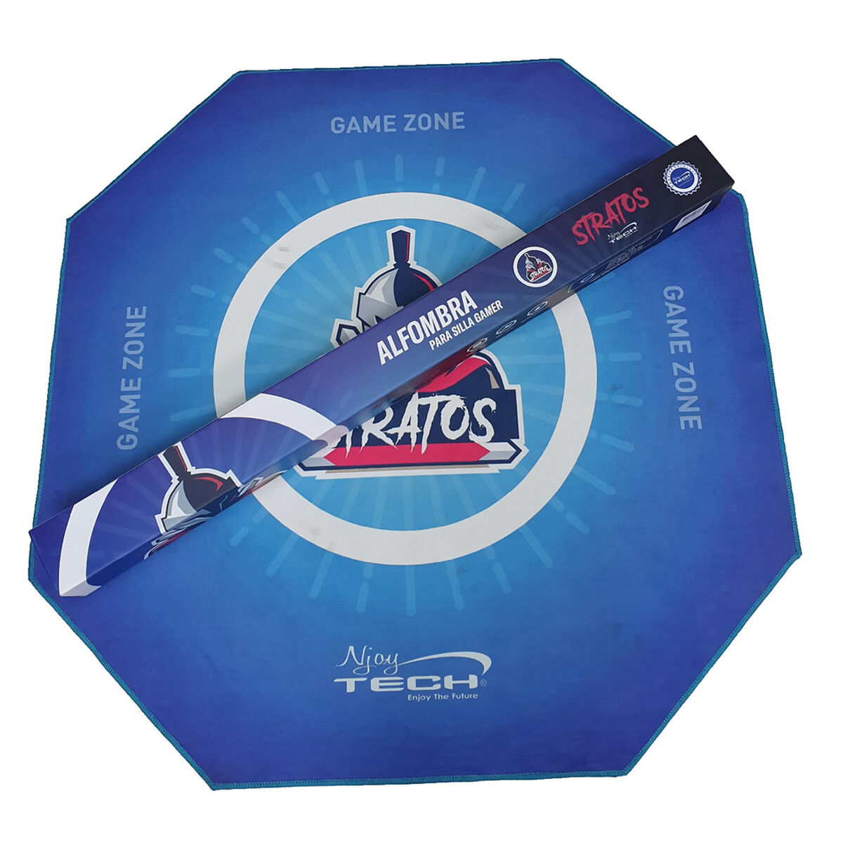 Silla Gamer Stratos Celeste + Alfombra Njoytech