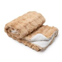 Manta Faux Fur Sherpa Zibel Beige, Crudo