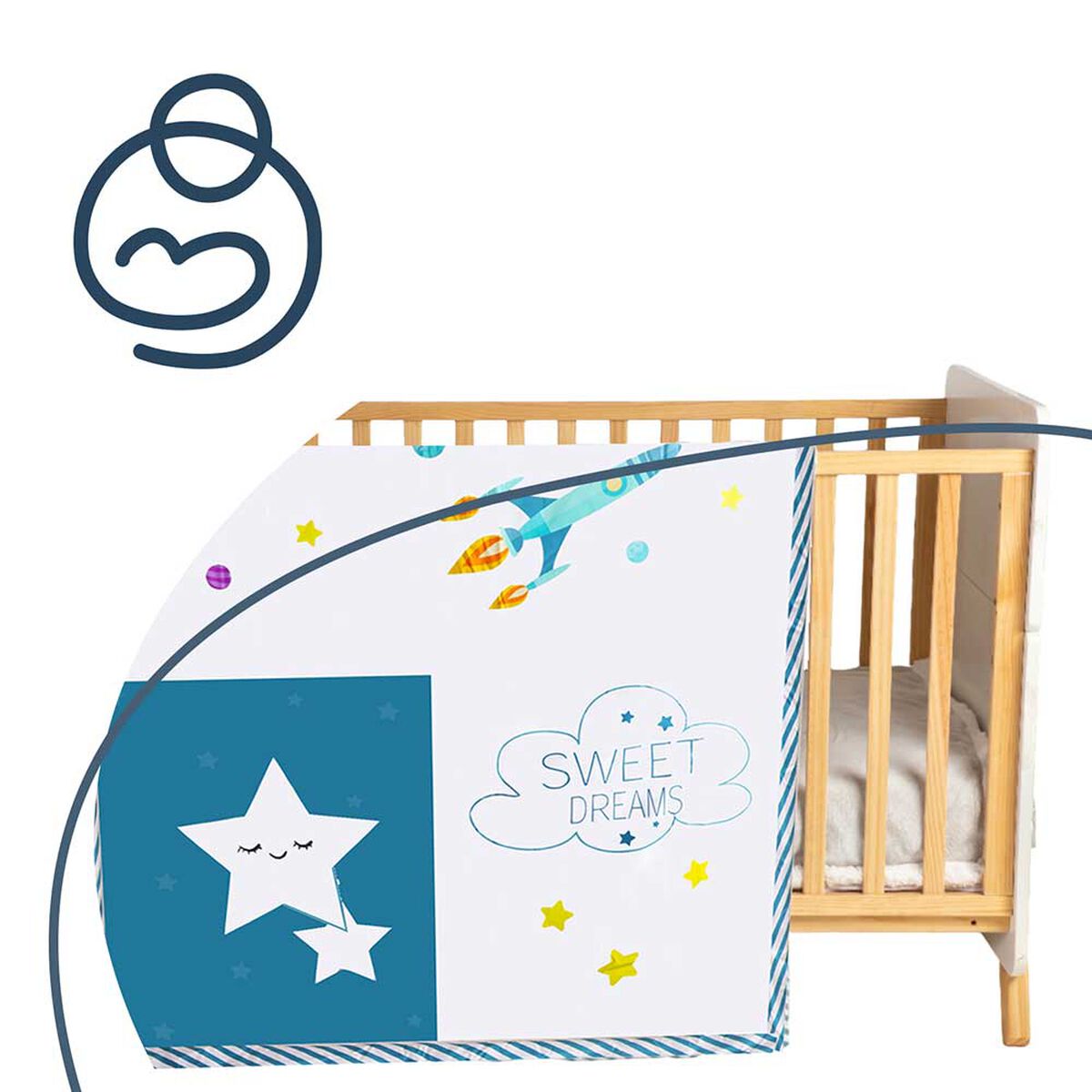 Set cuna Espacial 5PCs Bebesit