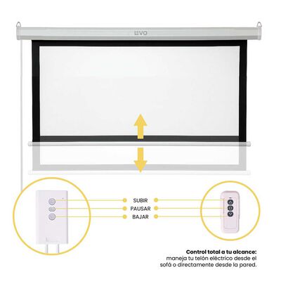 Imagen 2 del producto Telón 60 pulgadas Eléctrico con control 120 x 90 cm LEVO