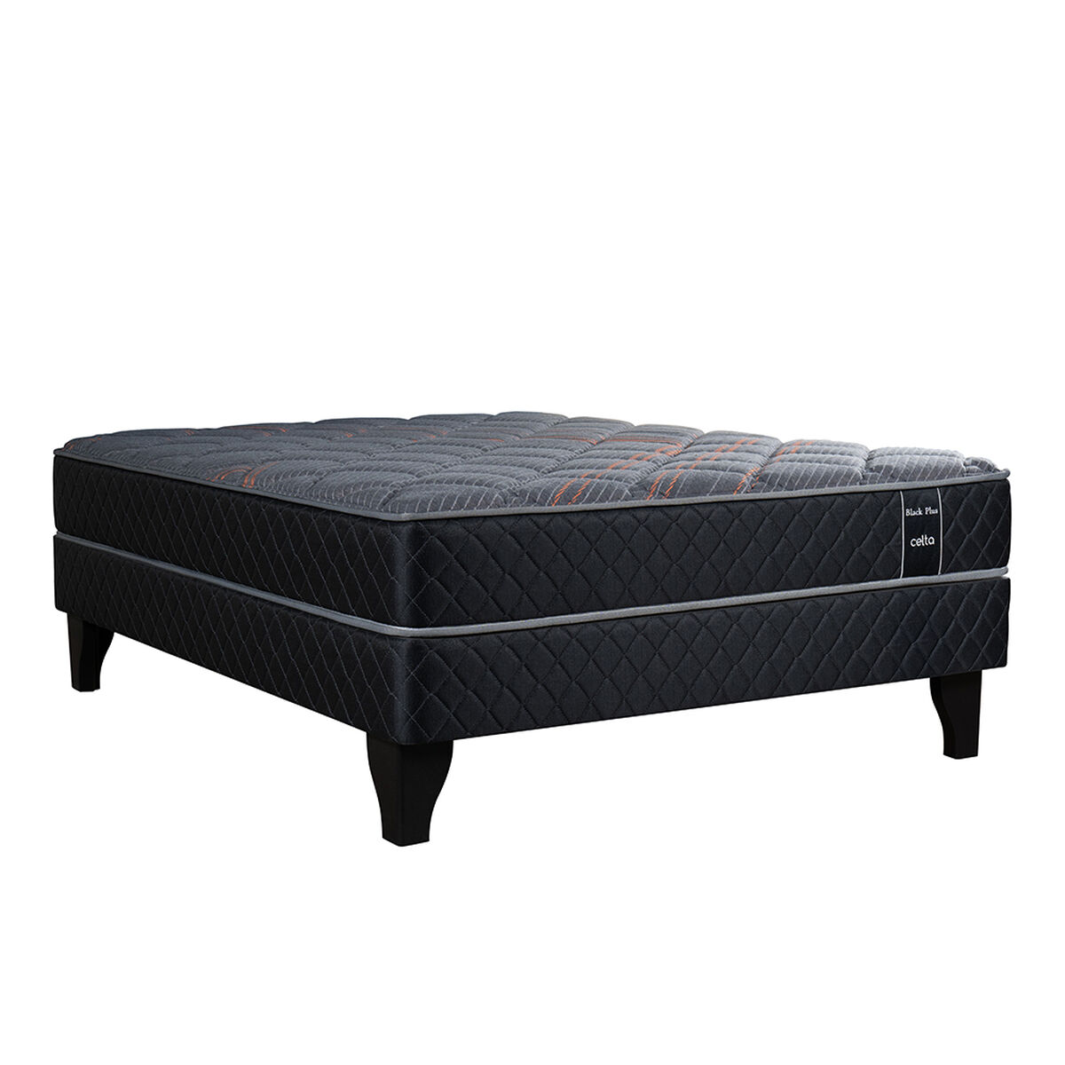 Cama Europea Celta 2 Plazas Black Plus