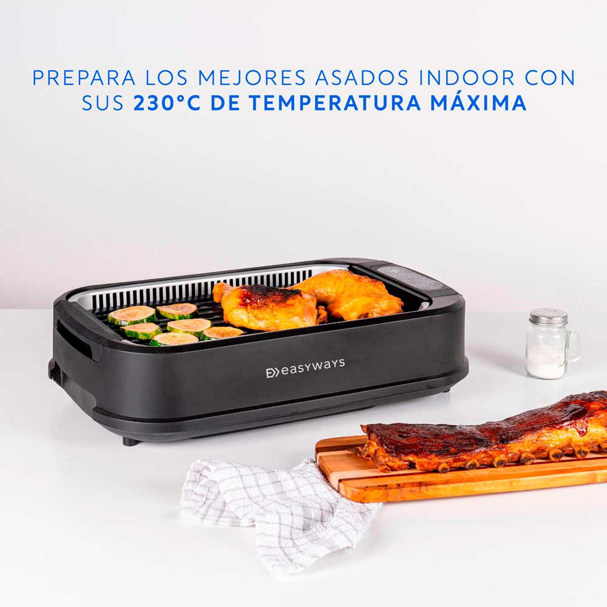 Parrilla Eléctrica Easyways Smokeles 1500W