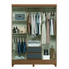 Clóset Casanova Fit 6 Puertas 2 Cajones Café y Gris