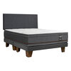 Cama Europea Celta Base Dividida S&uacute;per King Copper Black + Respaldo