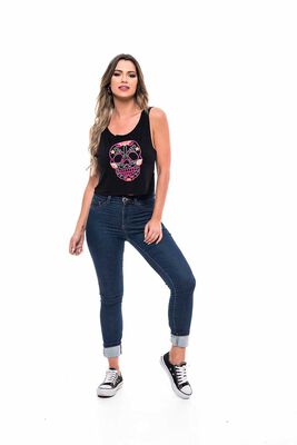 Imagen 2 del producto Polera Sin Mangas Mujer Rock Caviar Negro